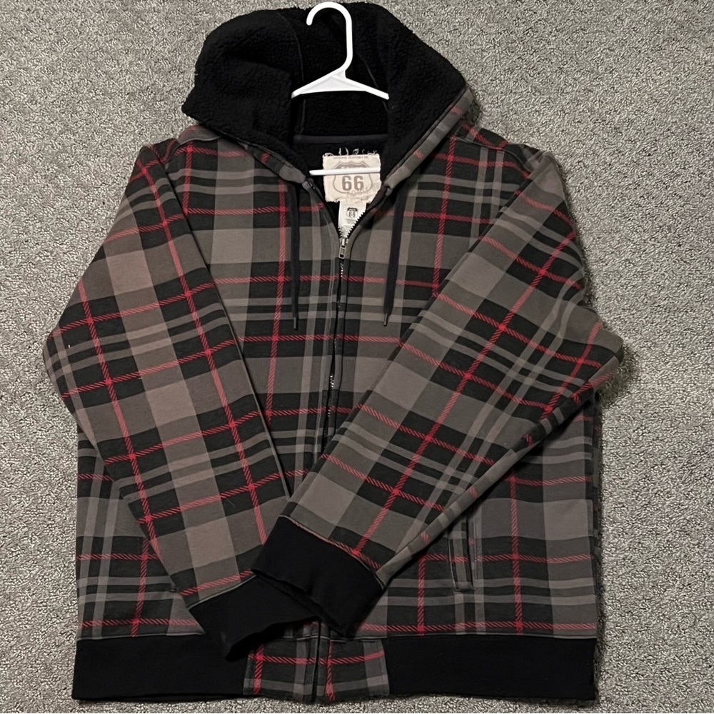 Route 66 Plaid Hoodie